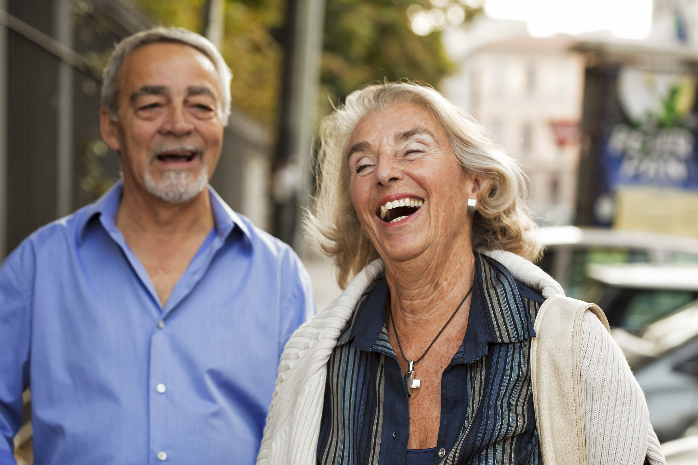 Happy elder couple