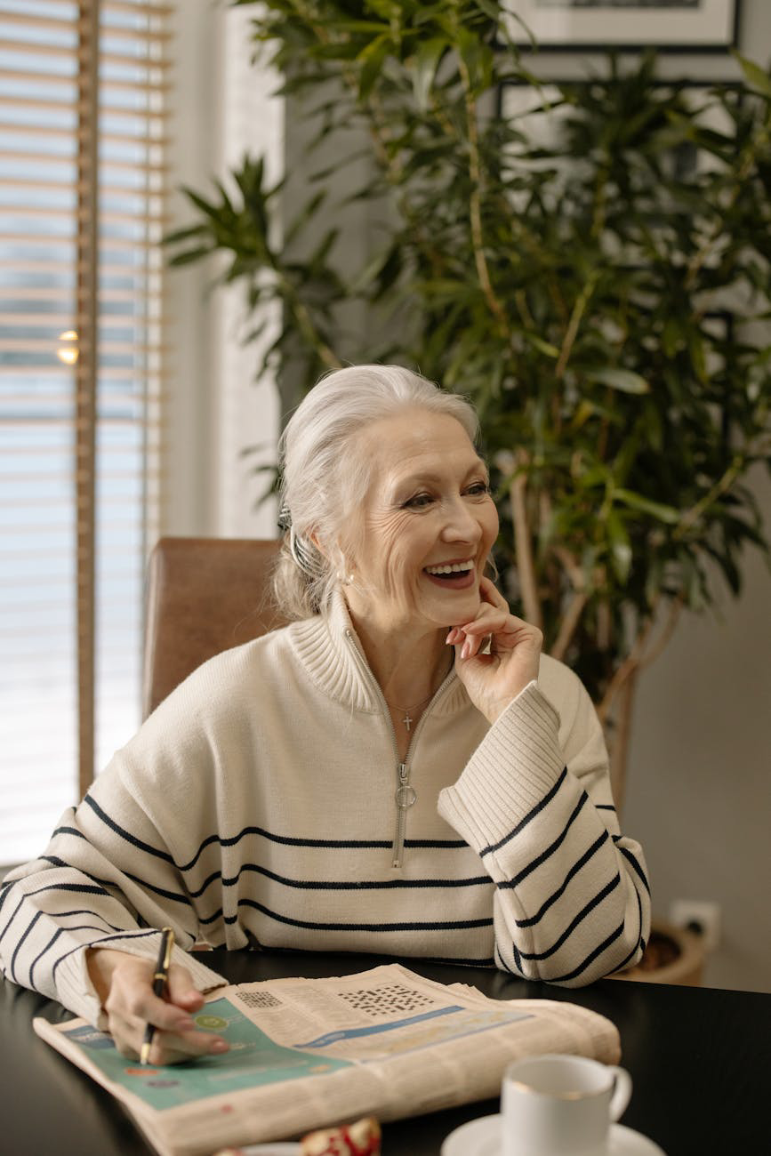 Smiling elderly woman